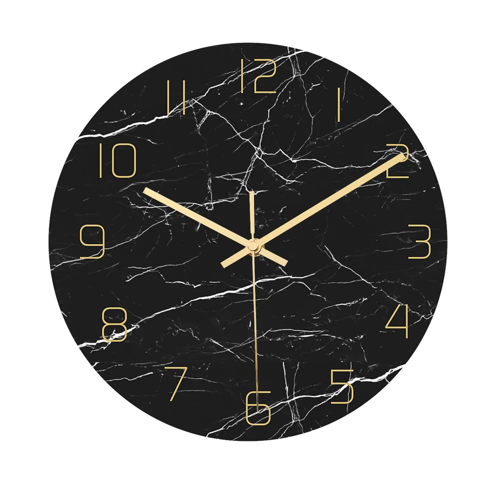 

luxury Marble 3D Wall Clock Modern Design Home Decor Clocks Bedroom Living Room Decoration Wall Ornament Reloj De Pared