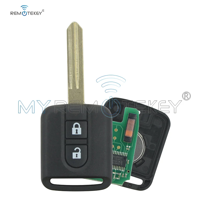 Дистанционный Автомобильный ключ Remtekey 2 кнопки 433 МГц 5WK4876/818 ID46/PCF7946 чип для Nissan Elgrand X-TRAIL Qashqai Navara Micra Note NV200
