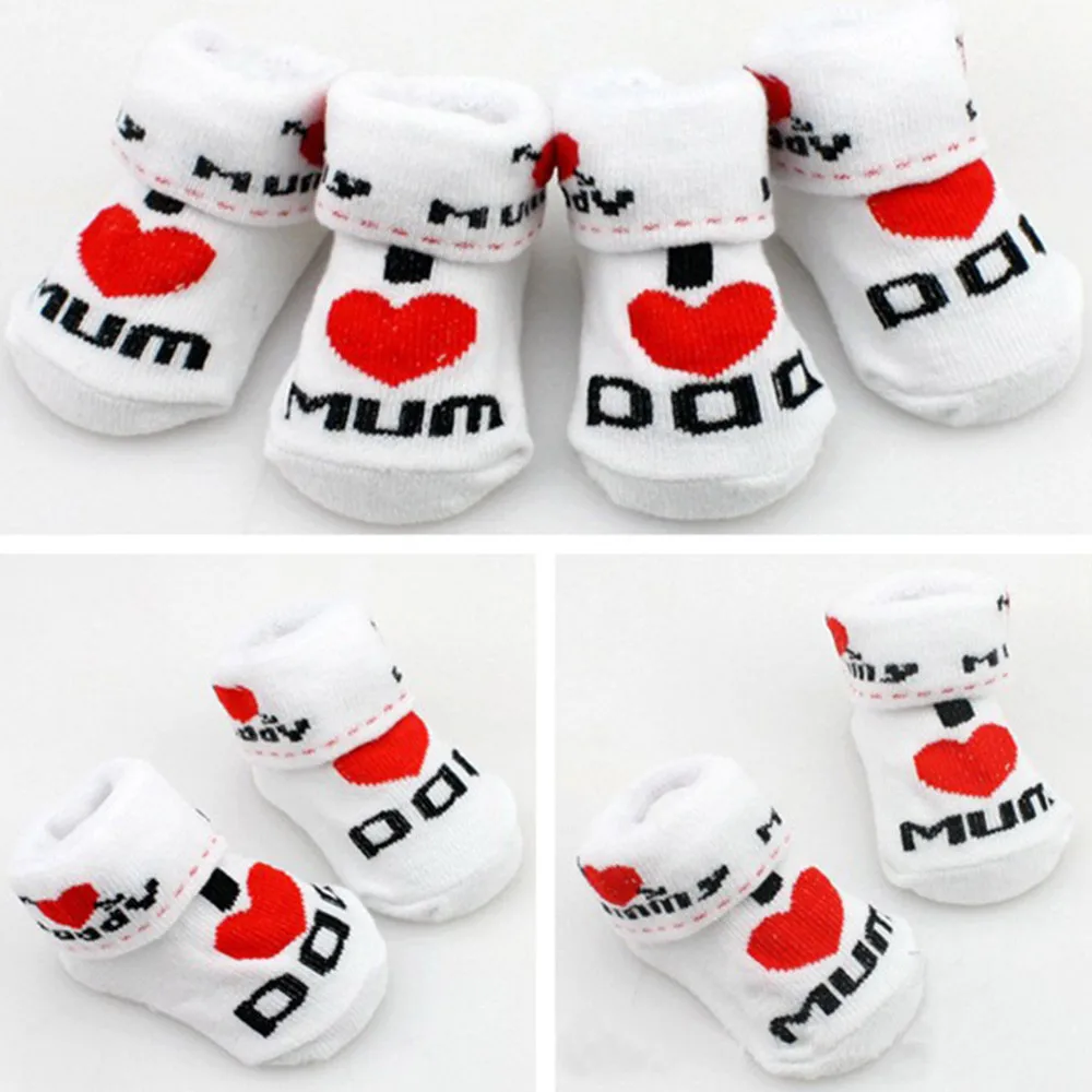 ARLONEET Kids Socks Short Love Dad Mom Cotton Baby Girls Photography Props |