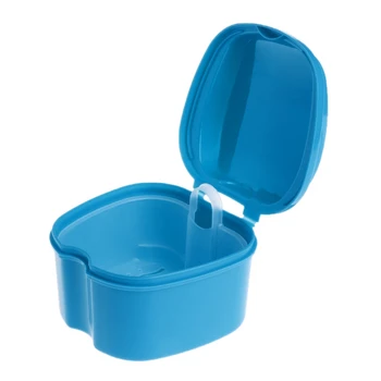 

Denture Bath Case False Teeth Storage Box Hanging Net Container Rinsing Basket