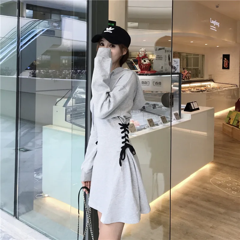 Осенний спортивный костюм со шнуровкой и регулируемым галстуком бабочкой