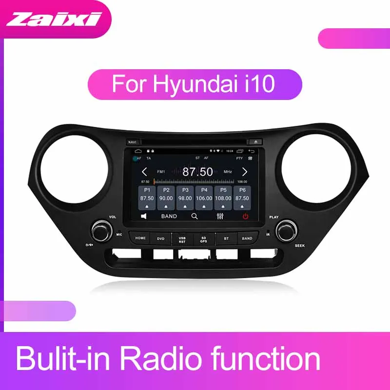 ZaiXi сенсорный экран Android автомобильный аудио для hyundai Xcent 2013~ поддержка gps navi Ipod BT радиомикрофон медиа навигационная система