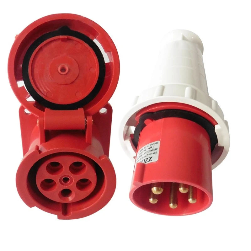 Ip67 63a Male/female Waterproof Electric Industrial Connector 5pin ...