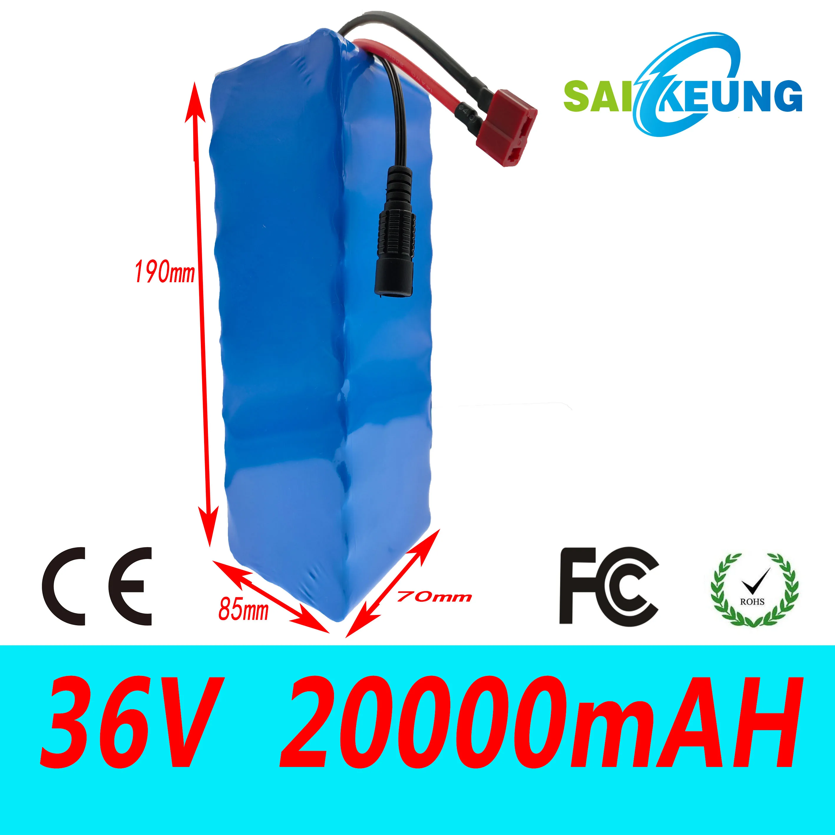 Samsung 36V 20000mAh Rechargeable Li-Ion Battery Pack 16Ah 14Ah for Electric Bike Motorcycle Wheelchair Scooter with 2A Charger |