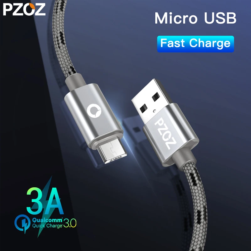 PZOZ Micro Usb кабель для быстрой зарядки для samsung Galaxy Xiaomi Android мобильных телефонов Зарядное устройство Microusb шнур провод короткий адаптер 2a