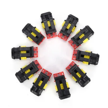 

10 Kits/lot 2 Pin Way Sealed Waterproof Electrical Wire Connector Plug Car Auto Sets SHIDWJ 85g