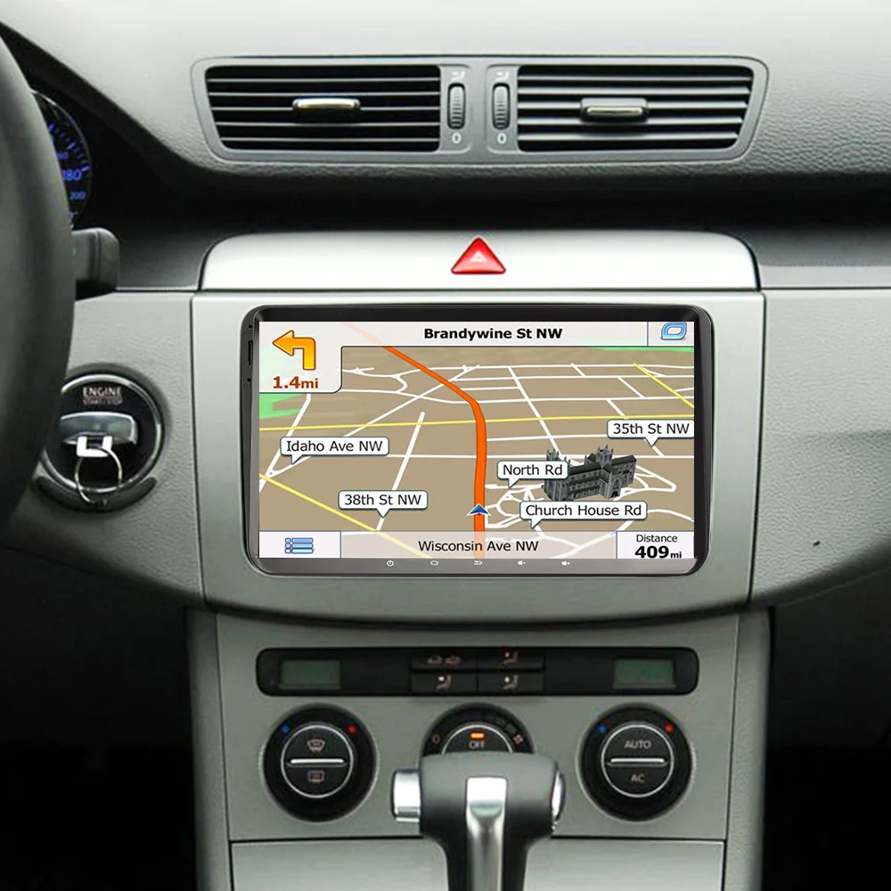 Автомагнитола Eunavi 2 Din 9 дюймов Android 10 0 GPS для VW Passat B6 CC Polo GOLF 5 6 Touran Jetta Tiguan