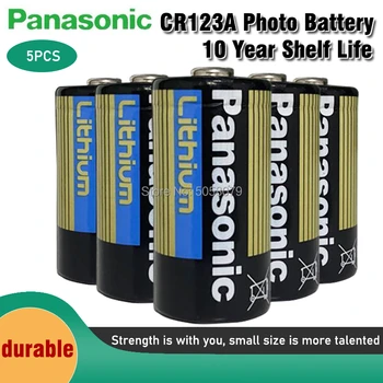 

5pcs NEW Original Panasonic Lithium battery 3v 1550mAh CR123 CR 123A CR17345 16340 cr123a dry primary battery for camera meter