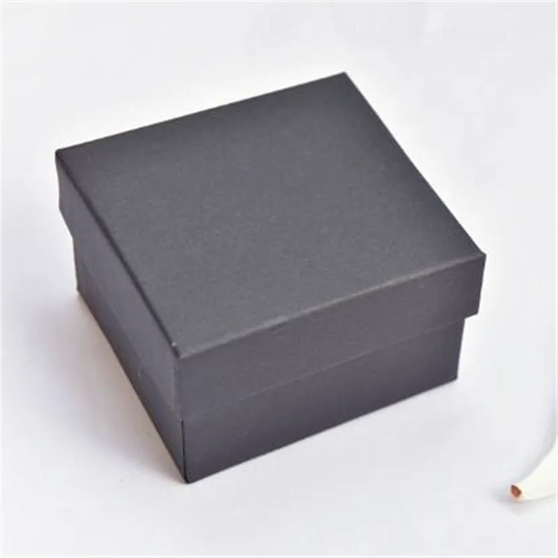 Новое поступление коробок для ювелирных изделий, бумажная коробка, винтажная коричневая черная коробка для колец, коробка для ожерелья 5*5*3,5 см, многоцветная простая Стильная коробка