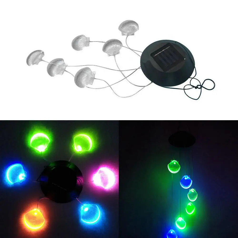 Solar Wind Chime Lights Creative LED Outdoor Color Change Hanging Pendant Lamp 2019 new | Лампы и освещение