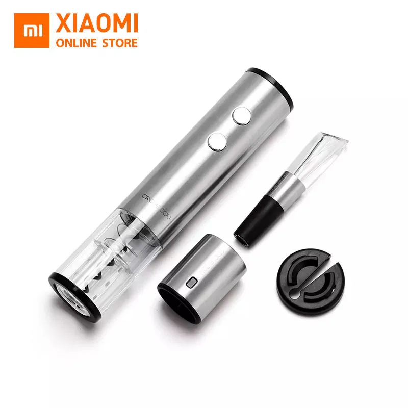 

Xiaomi Electric Wine Corkscrew Set Stainless Steel Fast Decanter Stopper Wiskey Decanter Aerator Smart Red Wine Set Gift Tools