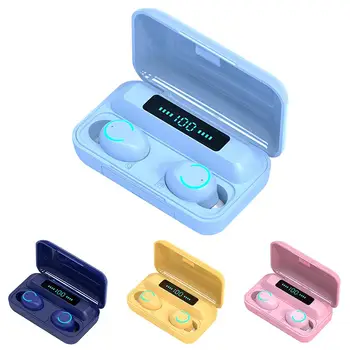 

Tws F9-9 Wireless Bluetooth 5.0 In-Ear Earbuds Touch Binaural Headphones Customized Fashion Various Colors For Ios Android Phone