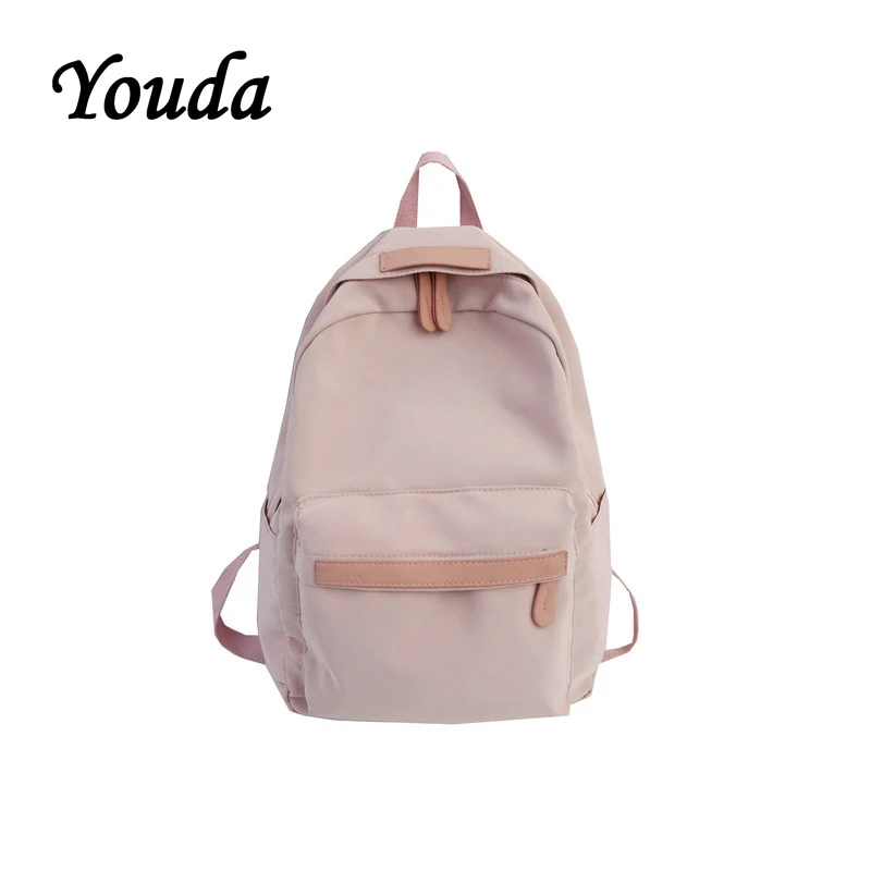 

Youda Original Large Capacity Student Solid Color Simple Shoulder Bag Classic Style Female Schoolbag Casual Women's Backpacks