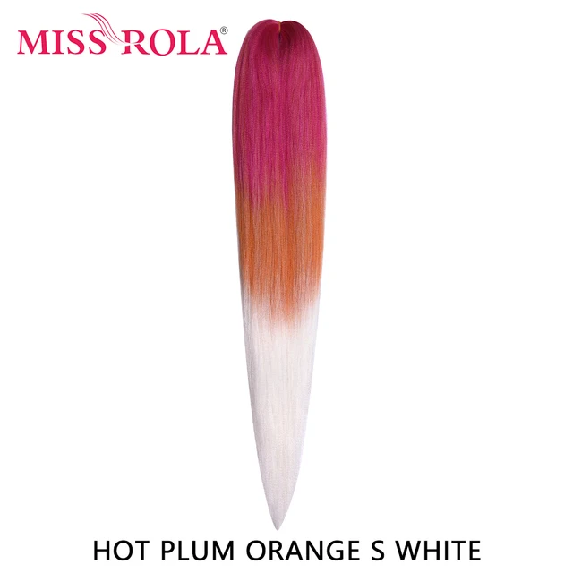 Miss Rola Synthetic New Color 24Inches 100g Kanekalon Hair Wholesale Braid Hair Extension Pre Stretched Pink Twist Jumbo Braids #530