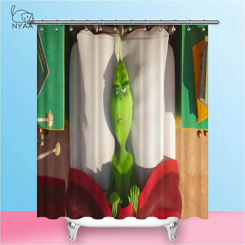 Nyaa Grinch занавески для душа Водонепроницаемый полиэстер ткань ванная комната шторы для домашнего декора - Цвет: NY5054