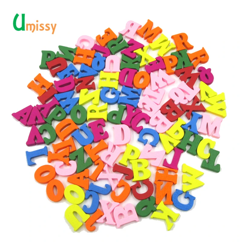 100 шт. декоративные аксессуары для скрапбукинга модные красочные 26 букв