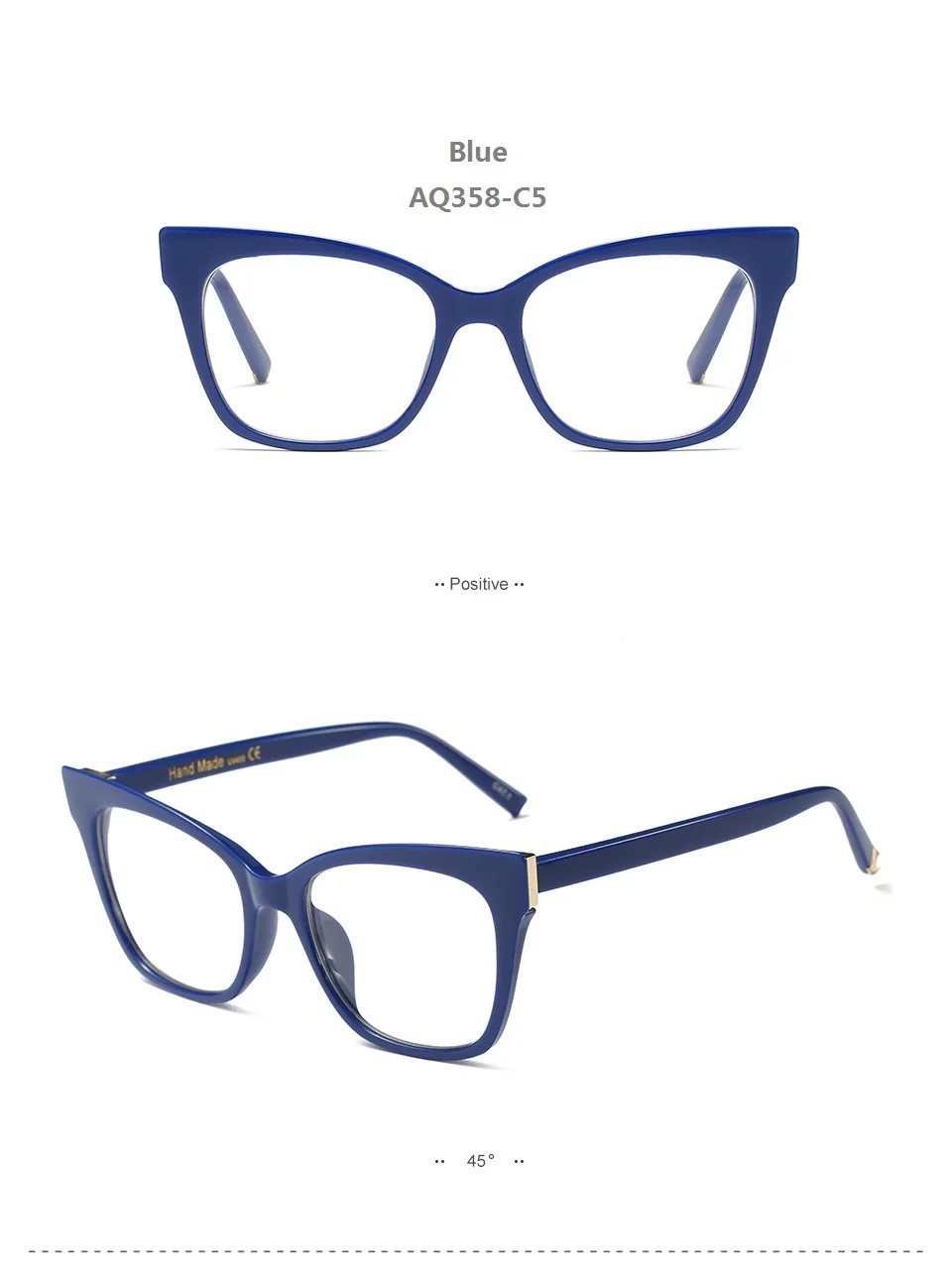 Women Fashion Concise Oversized Frame Cat Eye Light Cosy Reading Glasses Presbyopia 0.5 1.0 1.5 2.0 2.5 3.0 3.5 4.0 Diopter