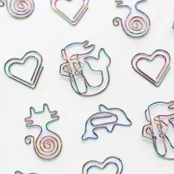 Domikee милые Креативные красочные Русалка металлические любовные сердечки офисные школьные закладка скрепки канцелярские принадлежности 2