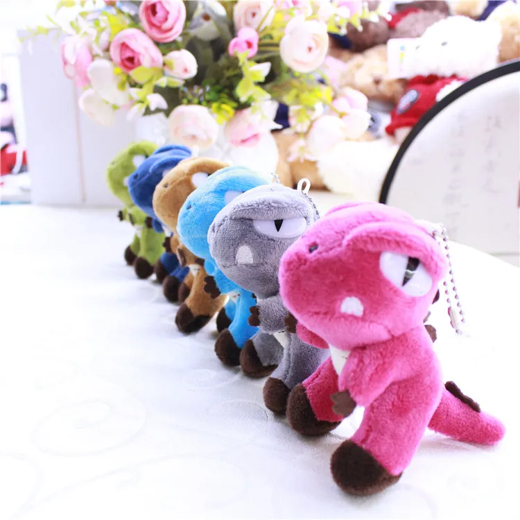Четырехдюймовая T-Rex мягкая игрушка подвеска динозавр кукла подвеска маленький кран машина кукла