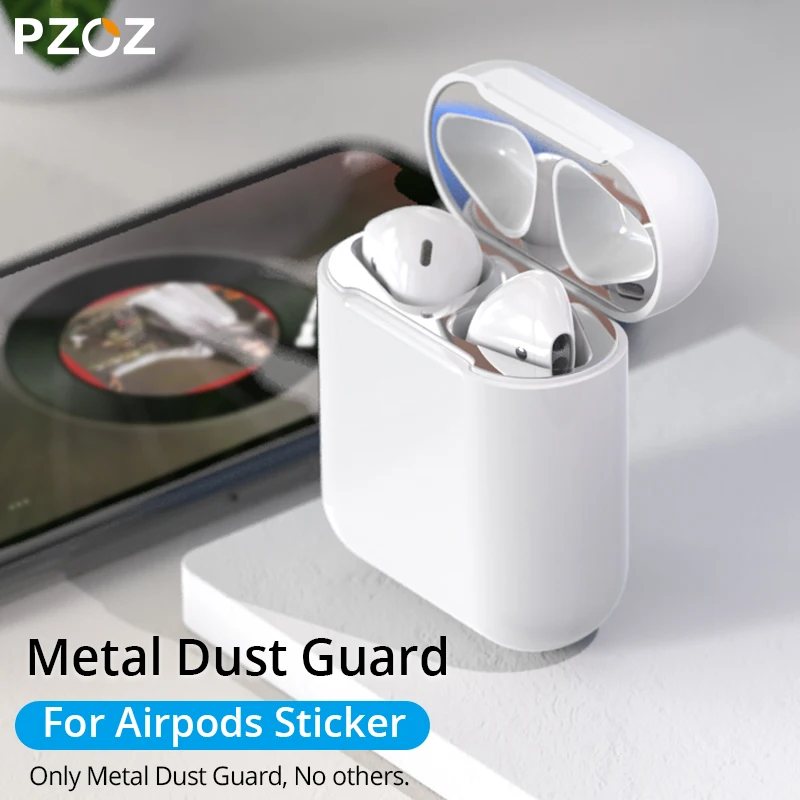 

For Airpods Sticker Metal Dust Guard Charging Box Protector Skin Accessories Case Sticker For Airpods 2 Air Pods Airpods2 Decal