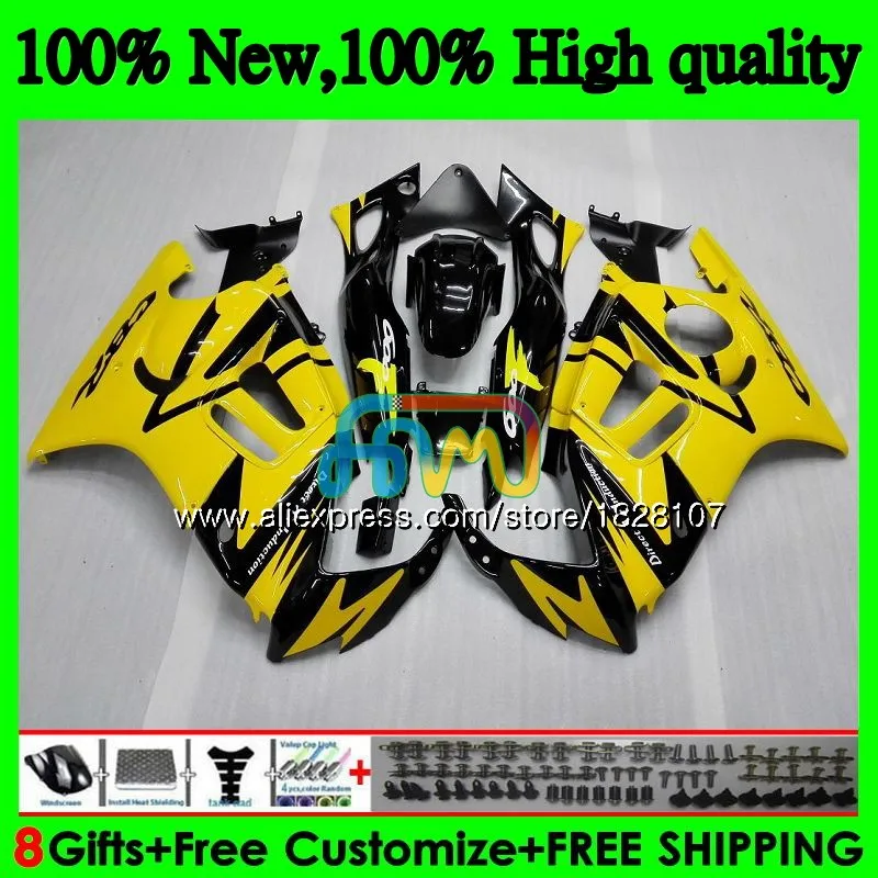 CBR 600F3+ майка для HONDA CBR600FS CBR 600 FS F3 1995 1996 1997 1998 3BS. 79 CBR600 F3 CBR600F3 95 96 97 98 обтекатель желтого и черного цвета