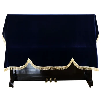 

Protective Gold Velvet Upright Vertical Non Slip Home Piano Cover Keyboard Soft Anti Scratch Practical Foldable Dust Proof