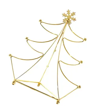 

1Pc Christmas Tree Cup Holder Creative Iron Storage Rack Kitchen Supply (Golden)