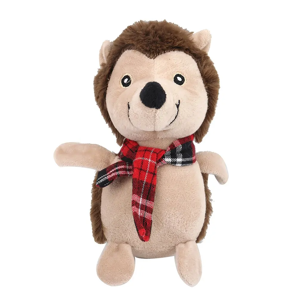 D Cute Pet Plush Vocal Toy Plush Doll Christmas Series Molar Bite Cute Cartoon Dog Toy Christmas Pet Toy - Color: D