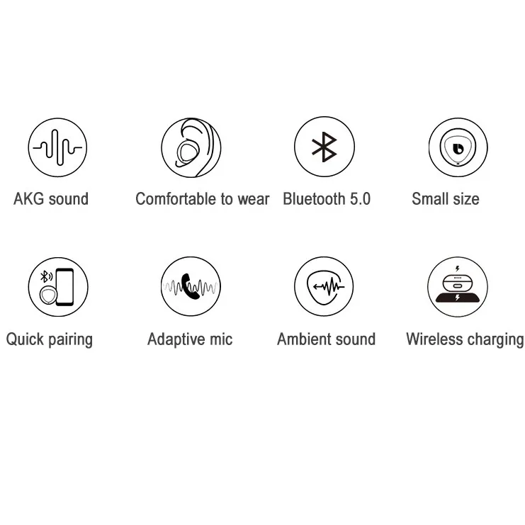 Ouhaobin Bluetooth беспроводная гарнитура в ухо стерео наушники tws bluetooth 5,0 наушники беспроводные наушники 1115#2