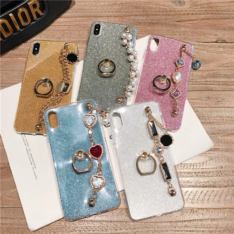 Glitter Rhinestone Bracelet Case For Xiaomi Redmi 3 3s 3x 4a 4x 5