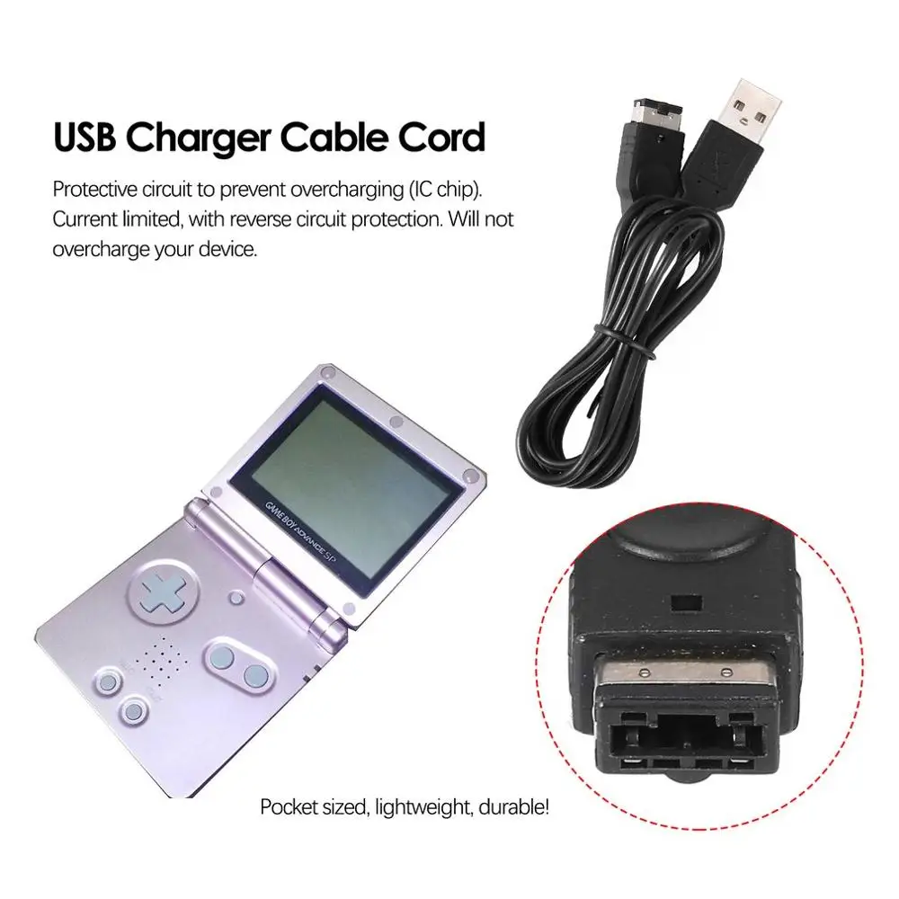 1,2 м USB кабель для зарядного устройства, шнур для kingd NDS/GBASP Gameboy Advance GBA SP 600, игровая консоль, USB линия