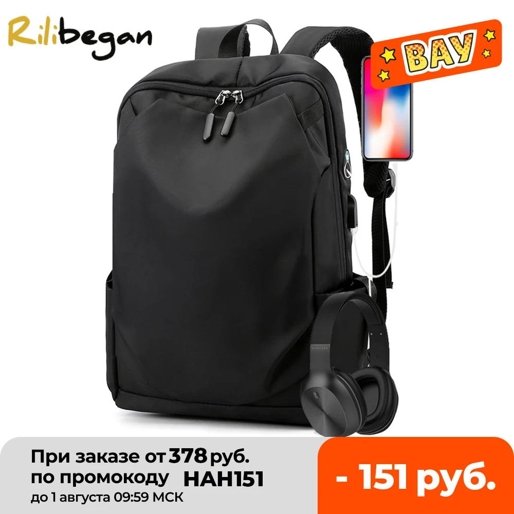 Super Light Oxford USB Charging laptop Men Backpack Waterproof Travel Backpack for Men Computer Business school Backpack Men Bag
