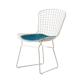 

Hollow iron chair back creative single dressing chair metal makeup chair ins simple nordic golden dining chair