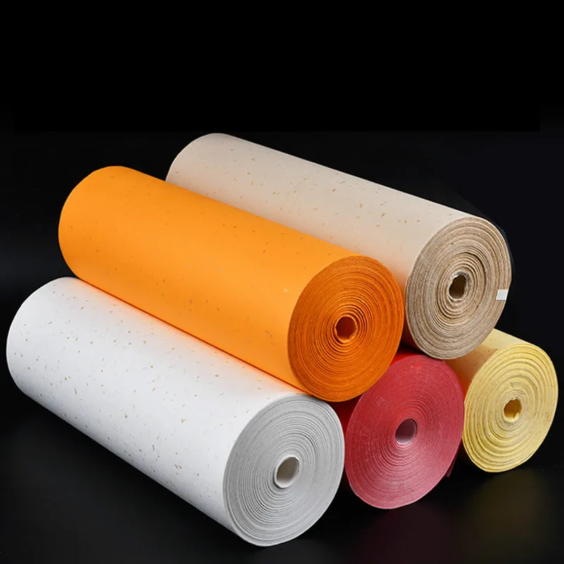 

100m Xuan Paper Chinese Raw Rice Paper For Calligraphy and Painting Long Roll Paper Papel Arroz Handicraft Supplies