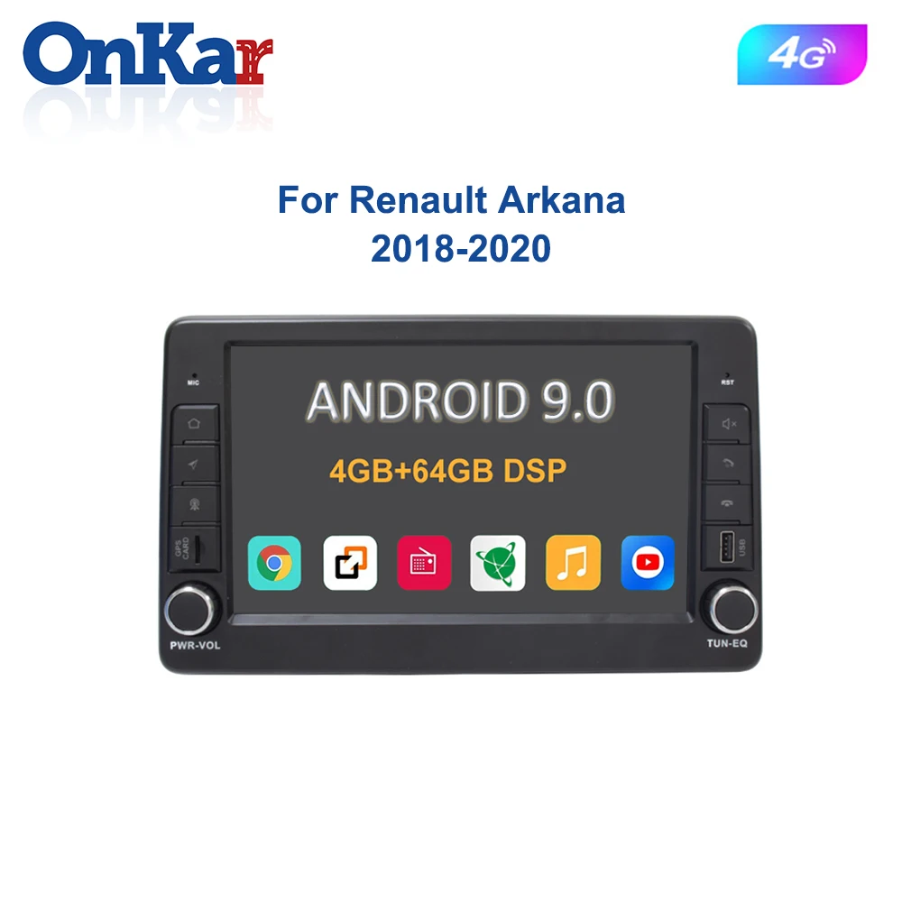 Автомобильная головная установка ONKAR Android для Renault Arkana 2019 2020 9 0 ОЗУ 4 Гб ПЗУ 64