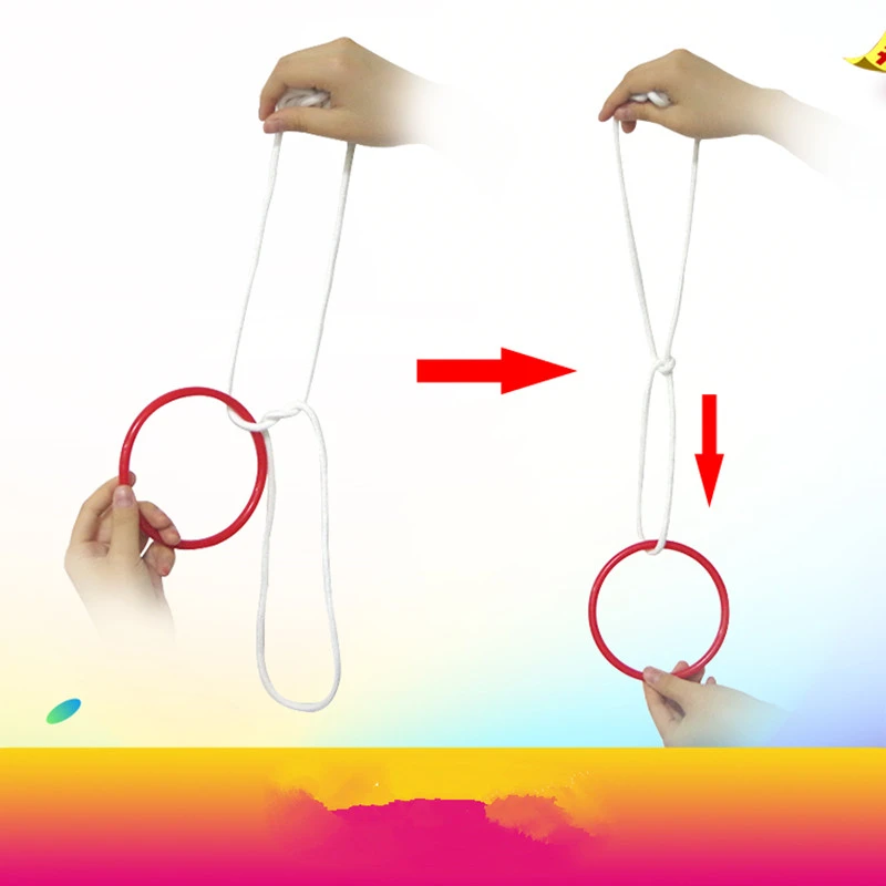 1 Set Large Size Ring And Loop Magic Tricks Ring And Rope Magic Hoop Rope Escape Props Metal Party Game Easy Magic Kit Magic Tricks Aliexpress