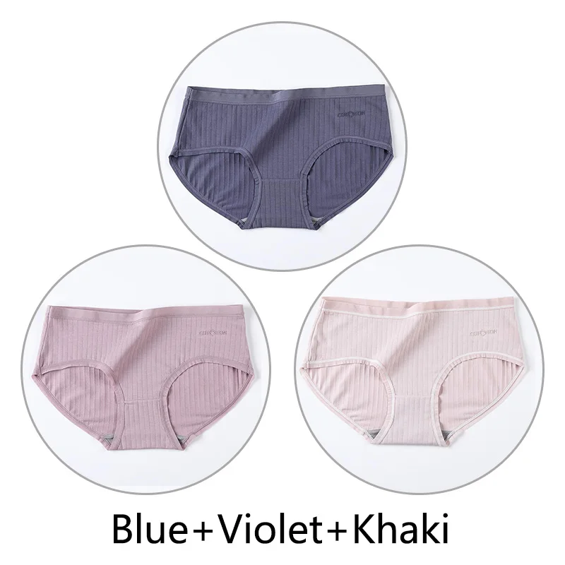 Blue Violet Khaki M-4XL трусики большого размера женские мягкие хлопковые женские трусы большого размера Графен антибактериальные промежность нижнее белье Высокая талия однотонное белье Новинка - Цвет: Blue Violet Khaki