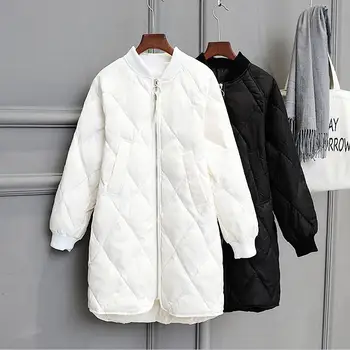 

Women Winter Down Jacket New 2020 Winter Down Coat Women Coat Long Slim Thickening Warm Down Pakra Female Jackets Black White