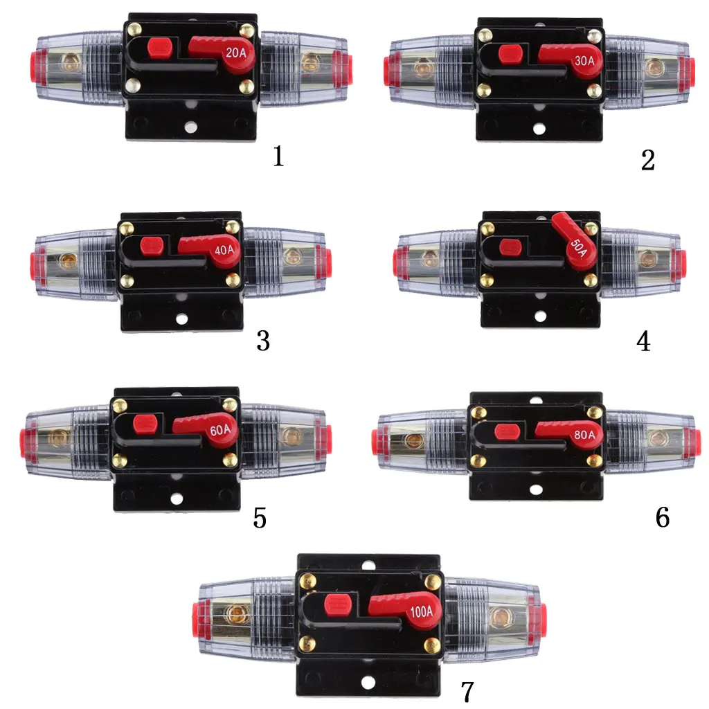 Weatherproof 100A Amp Manual Reset Circuit Breaker 12v-36v Car Auto Boat