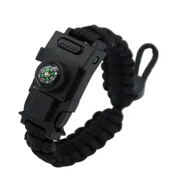 

Survival Tools Bracelet Reflective Multifunction Paracord Outdoor 4mm Camping Hiking Rescue with Led Light