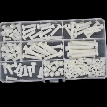 

White Nylon Phillips Pan Head Machine Screw Metric Thread Plastic Insulation Round Head Bolt M5 Assortment Kit