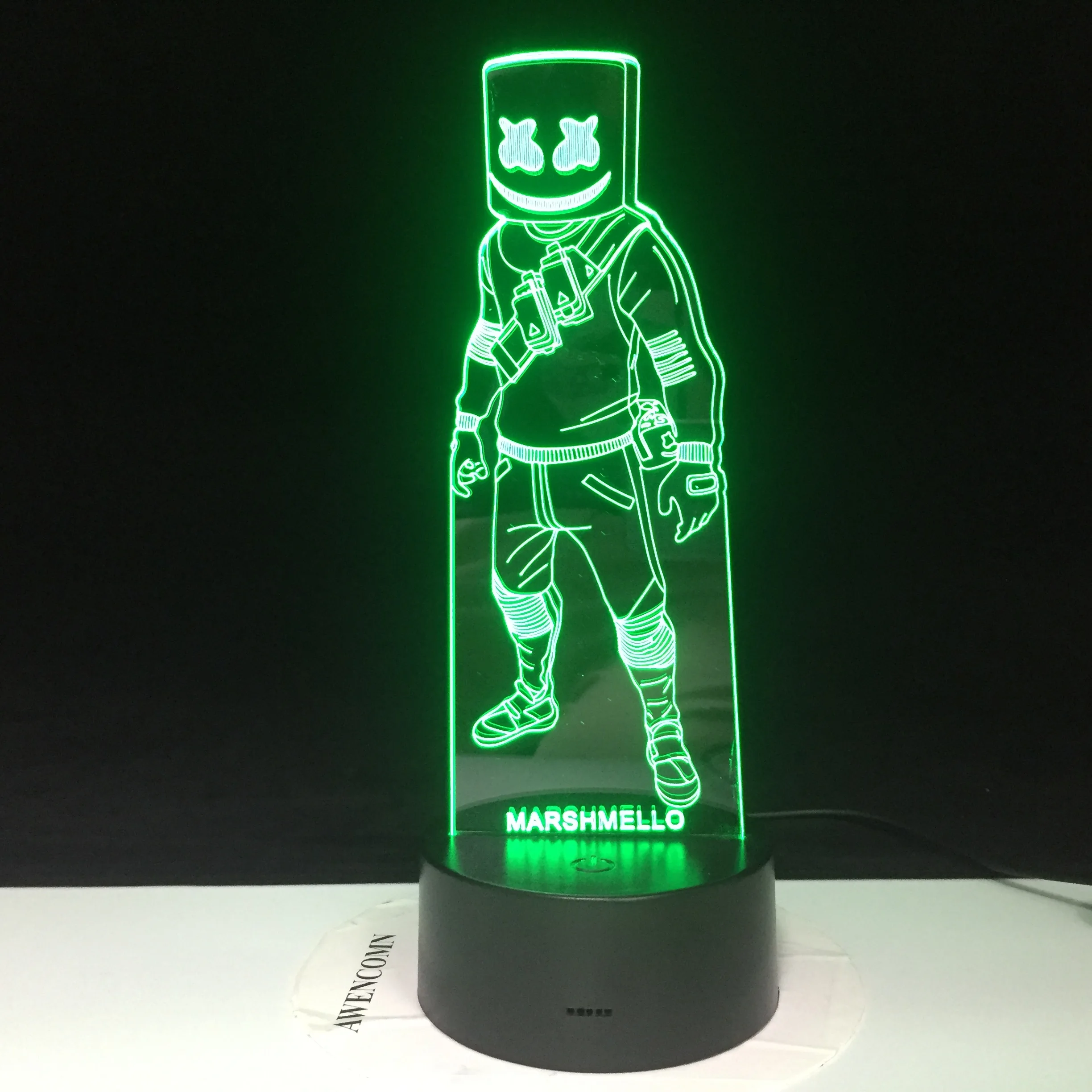 Marshmello фигура кожи битва рояль игра Led luminaria ночник для детский домашний декор друзья подарок Спальня украшение свет