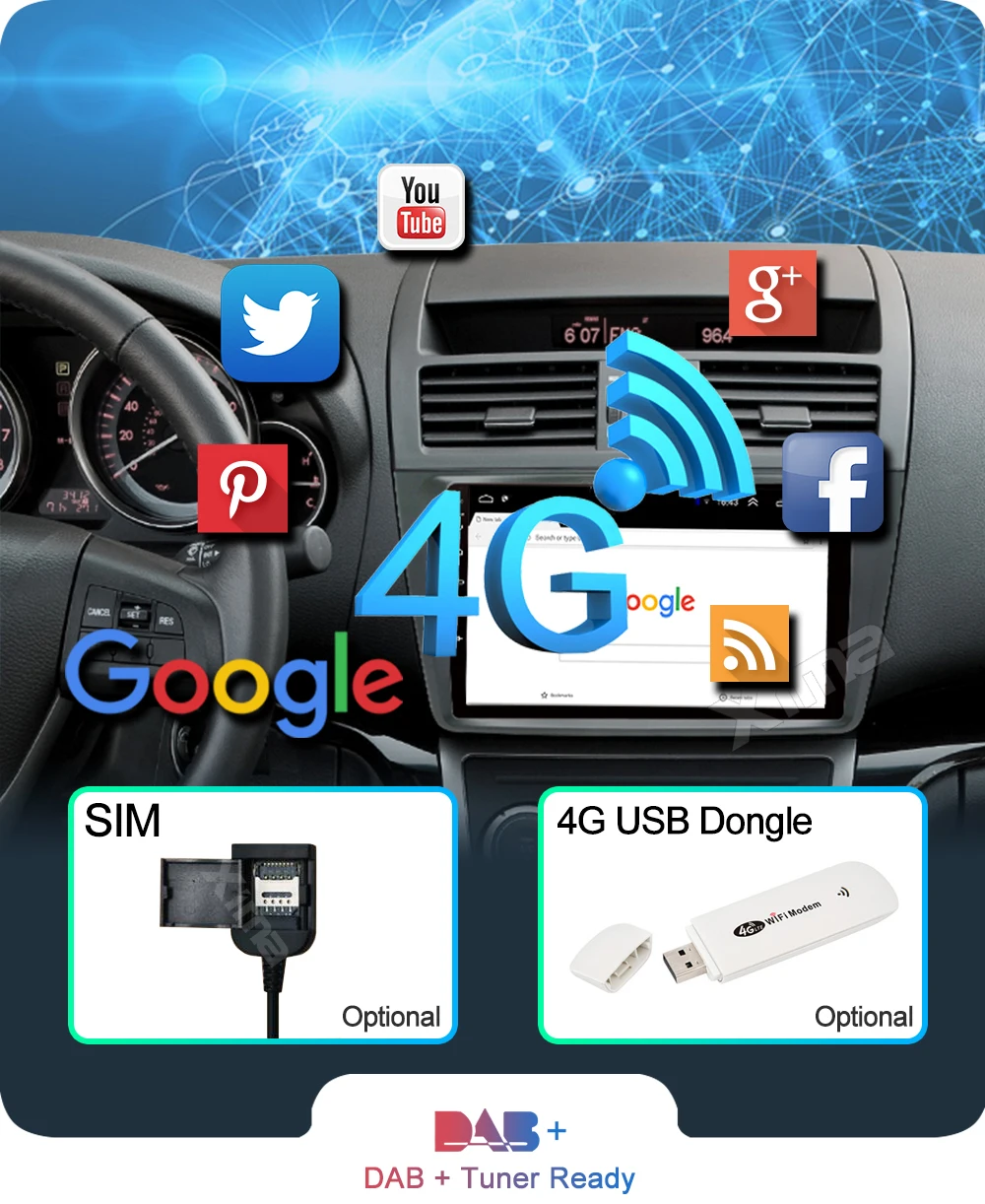 2G+ 32G 2 din Android 9,0 Автомагнитола для Mazda 6 Rui wing 2008 2009 2010 2011 2012- Wifi радио аудио gps Мультимедиа Playe