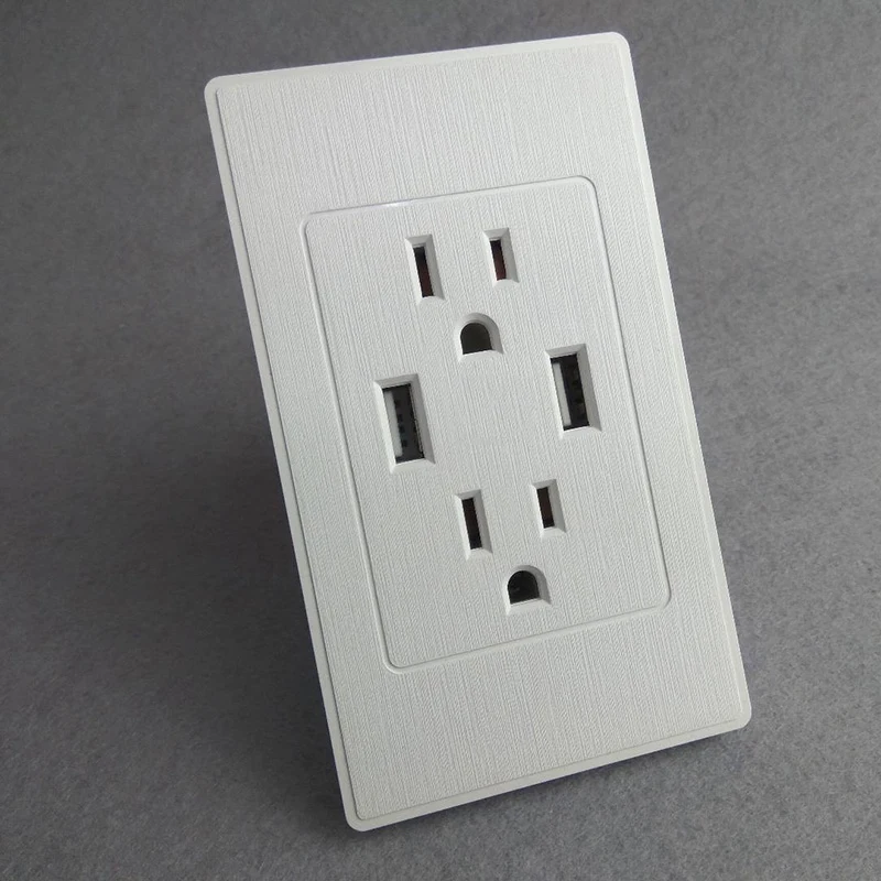15A Ul Американский двойной Usb настенная розетка американская стандартная розетка США 2.4A Usb розетка панель США вилка