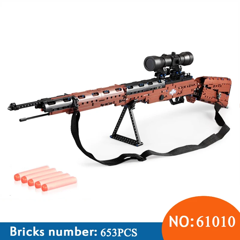

Kids Sniper rifle Toys Building Block Set Rifle 653pcs Shooting Model Kit Building Blocks Toy Gun Action Toy For Kids