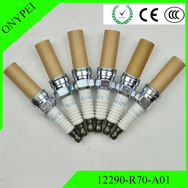 6x 12290-R70-A01 ILZKR7B11 иридиевая Свеча зажигания для Honda Accord Acura RDX TSX 3,5 12290 R70 A01 ILZKR7B 11 12290R70A01 ILZKR7B-11