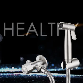 

Toilet Bidet Sprayer Set Kit 304 Stainless Steel Handheld Bidet Faucet for Dog Shower Bathroom Hand Sprayer