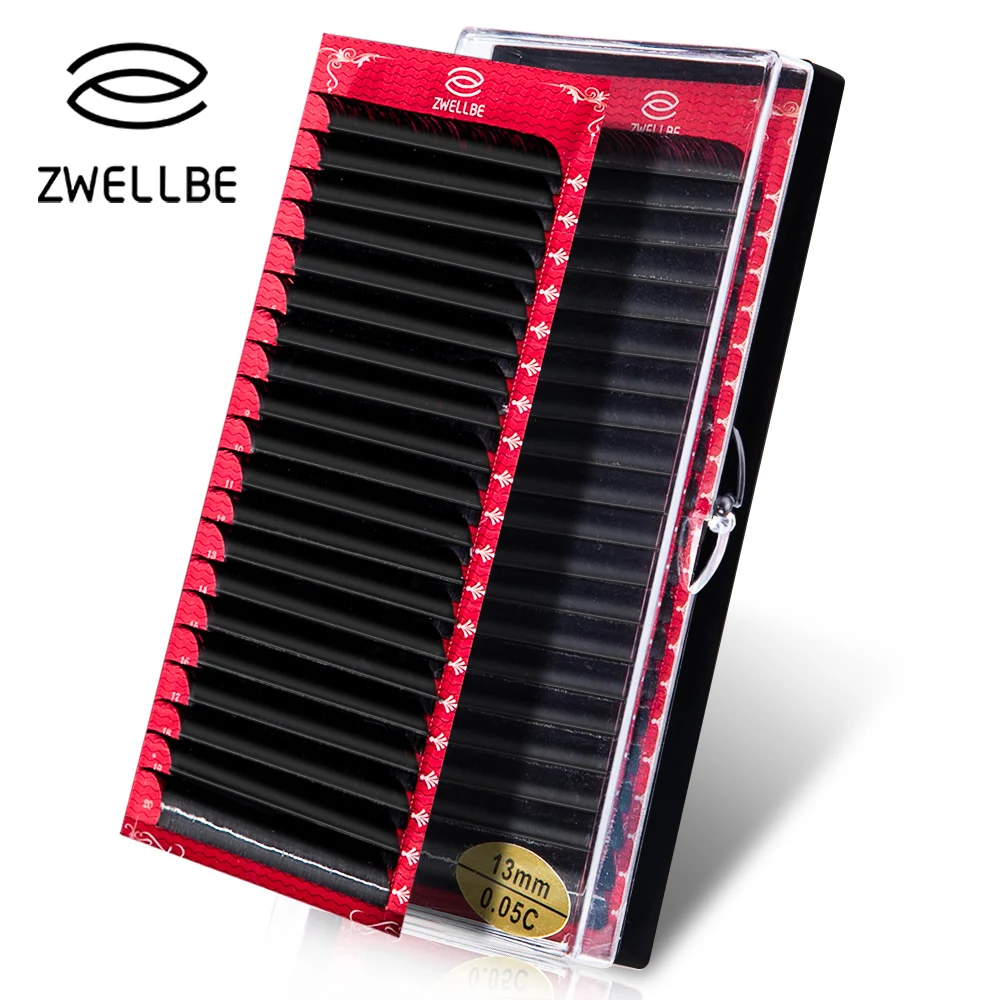 Zwellbe Новинка 8 15 мм 20 рядов/Чехол JBCD наращивание ресниц индивидуальные ресницы