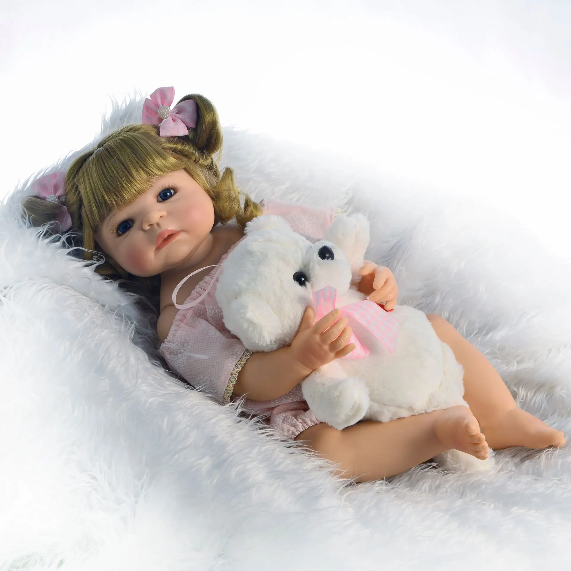

Keiumi 22-Inch All Silica Gel Reborn Baby Doll Reborn Baby GIRL'S Model Infant Safe Non-toxic