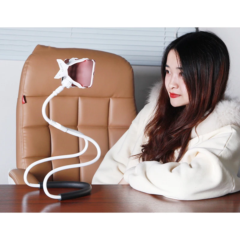 Держатель для мобильного телефона подвесная шея ленивое ожерелье подставка на 360